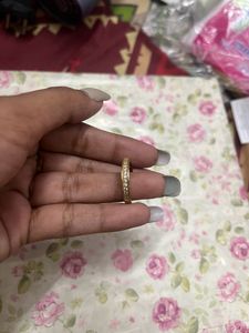 Gold plated ring With Stones Attached