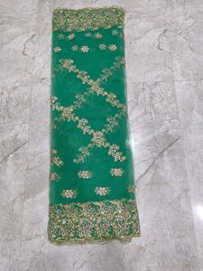 Green Net Dupatta - New