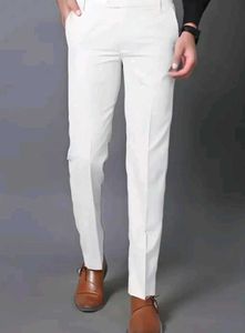 White Stylish Trousers For mens