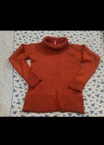 Cozy Orange Turtleneck Sweater