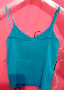 Net Flowers Stylish Strips Cyan Crop Top🫶💙😍