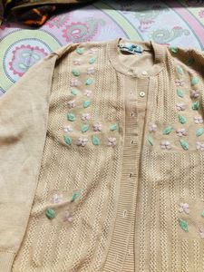 Beige Knitted Pullover