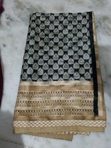 Black and Gold Patterned Saree