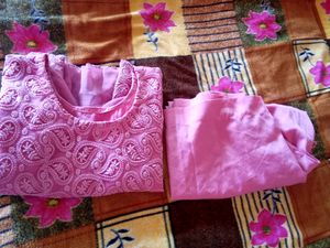 Pink Colour Kurta Set