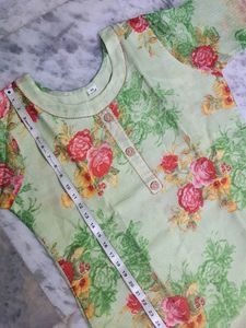 Beautiful Kota Doria Kurti With Cotton Laining