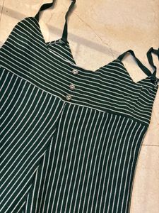 Striped Green Jumpsuit