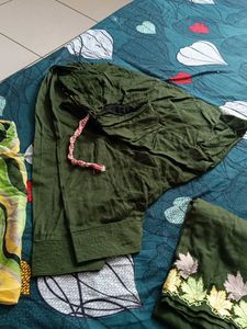 Green Embroidered Kurta