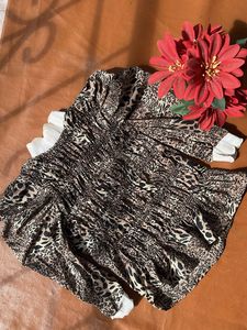 Stylish Leopard Print Party Wear Top