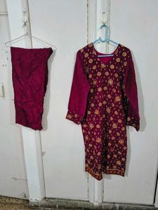Beautiful Maroon kurta set