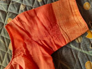 Peach Saree With Blouse (Women)