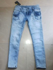 Stylish Light Wash Denim Jeans