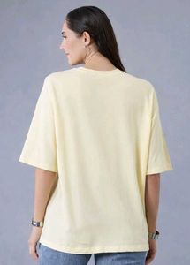 Yellow Floral oversized Print T-shirt
