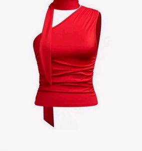 Red One-Shoulder Top