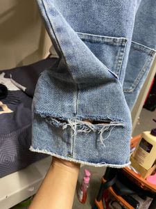 cute korean style denim pinafore