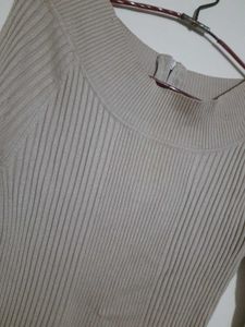Ribbed Zipper Mini Dress