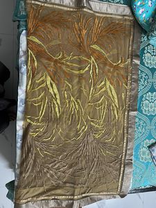 Embroidered Net Saree For party Outlook