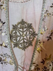 Elegant Floral Foil Print Gown