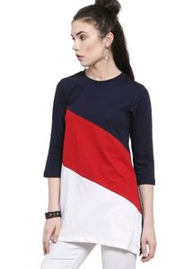 Blend Striped Tshirt (White, Red, Navy)