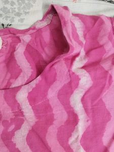 Pink Printed Kurta