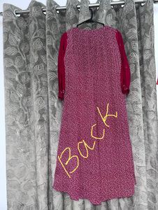 Maroon Floral Kurta