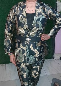 Black Banarasi Cordset