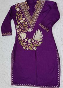 Purple Kashmiri Kurta
