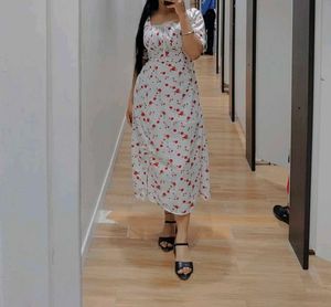 Knee Length Women Printed Dress