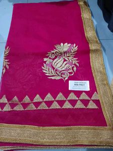 Awesome Designated Saree With Unstitched Blouse