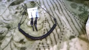 Black Colour Designer Necklace Set