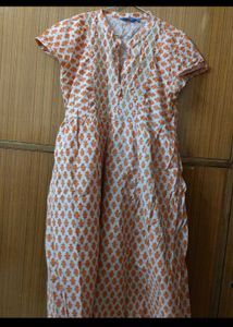 Orange Flared Kurta