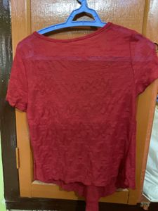 Red lace top