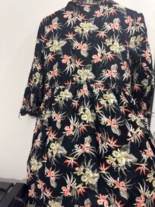Black Cotton Dress, Bust- 36