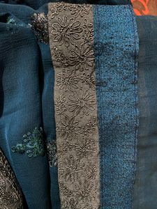 Beautiful Peacock Colour Saree