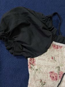 Black Korean Crop top