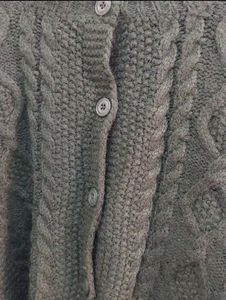 Korean Green Knit Cardigan Top