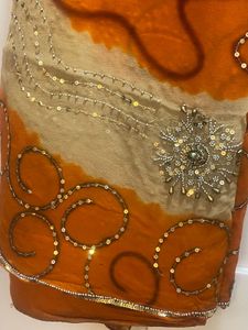 Orange Designer Saree