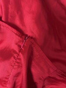 Red Satin Cutout Maxi Dress