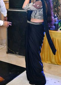 Mitera Embellished Ready to Wear Saree with Belt