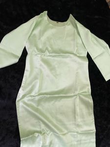 Shiny Silk Dress With Pant and Dupptta