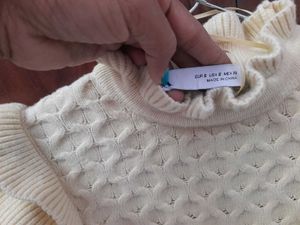 New Arrivals 00&#39;s Ivory frill design knit sweater