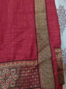 Elegant Maroon Saree♥️