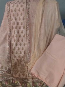 Elegant Pink Unstitched Salwar Kameez with duppta