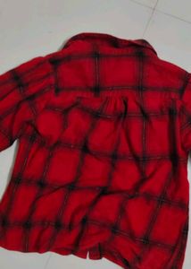 Red Plaid Flannel Shirt