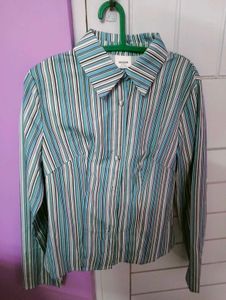 Striped Blue Blouse