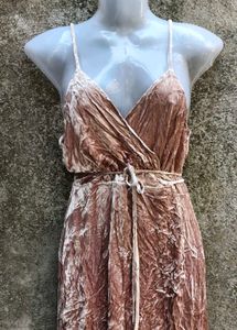 SEXY NUDE WRAP DRESS