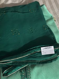 Sea Green Suit Material Unstitched