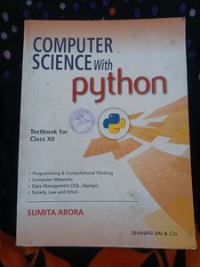 Computer Science With Python Textbook For Class 12
