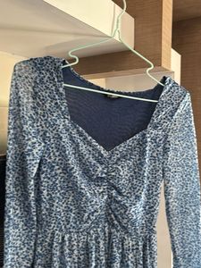 Blue white mini Party Wear for Young Girls