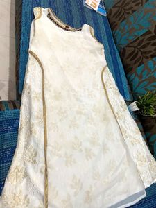 White & Gold Anarkali