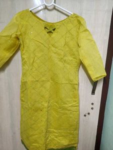 Yellow Cotton Kurta